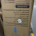 53in Extra Tall Cat Gate for Doorway No Drilling 29.5-40.1in Wide Dog Gate with Cat Door Pressure Mounted Walk Through Pet Gate (White)