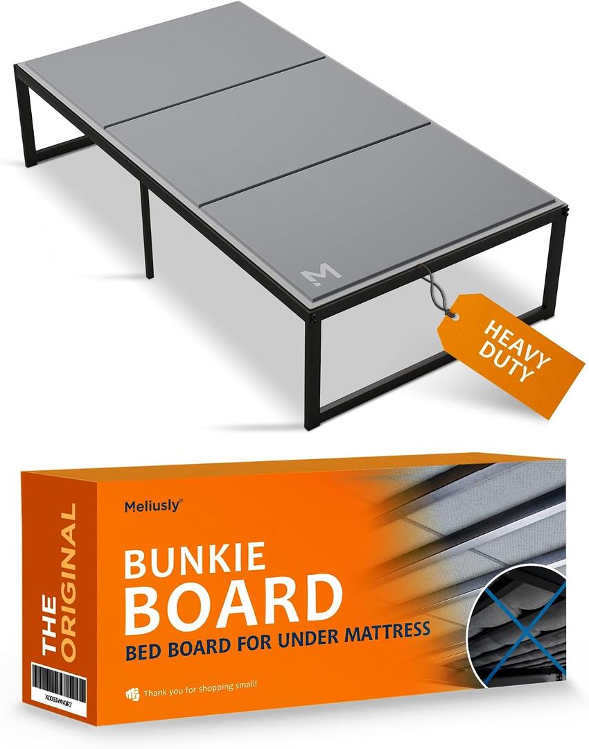Meliusly Heavy Duty Bunkie Board Twin XL Size (38x79) - Non-Slip Breathable Bed Support Board for Slatted Bed Frame, Anti-Sag Under Bed Support, Noise Minimizing Moisture Resistant