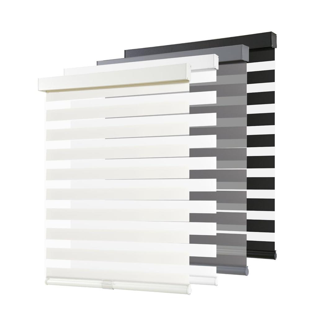 AOSKY Cordless Zebra Blinds for Indoor Windows, 18" W x 72" H, Beige