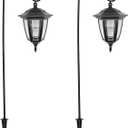 MAGGIFT 34 Inch Hanging Solar Lights Outdoor Waterproof Solar Garden Lights with 2 Shepherd Hooks Landscape Lighting for Lawn Patio Yard Pathway Driveway, 2 Pack