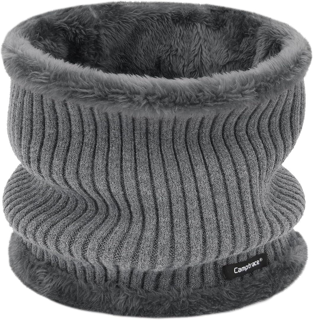 Winter Neck Warmer for Men Women Ski Neck Gaiter Scarf Thick Lined Windproof Scarves