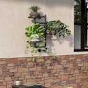 Rotating Wall Plant Shelves Plant Shelf for Window 3-Tier Metal Wall Plant Holder for Multiple Plants with Hanging Indoor Home Decor
