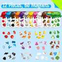 12 Pieces Magnetic Color Sorting Toys, 60 Color Magnets Educational Refrigerator Whiteboard for Baby Toddlers Kids Magnets