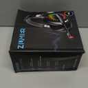 ZIUMIER Gaming Headset with Microphone, Compatible with PS4 PS5 Xbox One PC Laptop, Over-Ear Headphones with LED RGB Light, Noise Canceling Mic, 7.1 Stereo Surround Sound (Black)