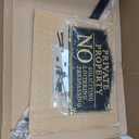 SmartSign Private Property Sign for Yard, No Soliciting Loitering Trespassing Garden Plaque | 5.75" x 9.5" Aluminum Plaque with 18" Black Lawn Stake, Made in USA