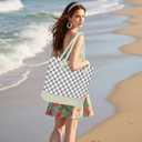 Fokongna Beach Bags Waterproof Sandproof Tote Bag Travel Bags for Women 1267-1297