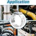 70 Pcs PEX Cinch Clamps, 1/2 (15-17.5mm) Adjustable Worm Gear Pipe, Stainless Steel Rings Pinch Clamps for PEX Tubing Pipe Fitting Connections