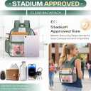 Oraben Clear Backpack for Stadium Events, Stadium Approved 12 x 6 x 11, Small Clear Backpack for Concerts School Works, Fast Security Check, Waterproof PVC, Adjustable Straps, Women Men