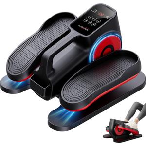 Under Desk Elliptical Machine, Ellipse Leg Exerciser Electric as Seen on TV for Seniors with Remote Control & 10 Adjustable Speeds,Quiet & Portable Mini Seated Pedal Exerciser (Black)