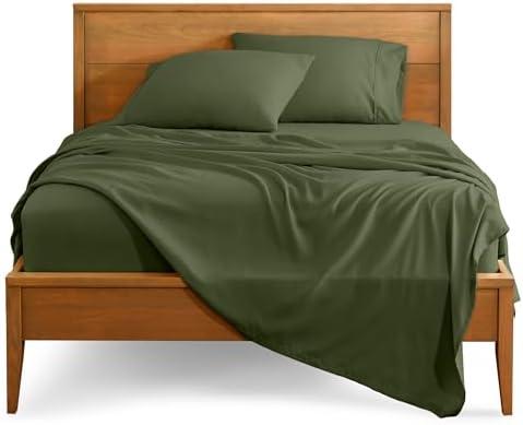 Bare Home Twin Sheet Set - 1800 Ultra-Soft Microfiber Bed Sheets - Double Brushed - Deep Pockets - Easy Fit - Extra Soft - 3 Piece Set - Bedding Sheets & Pillowcases (Twin, Cypress)