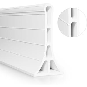 3.2" High Shower Threshold Water Dam 67 Inch Collapsible Self Adhesive Shower Water Splash Guard for Shower Water Blocker for Wet and Dry Separation Bathroom and Kitchen