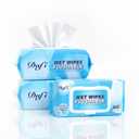 DAFI Flushable Wipes for Adult Wet Wipes, Total 300 Unscented Toilet Wipes Flushable, No Alcohol & 100% Plant Based Fibers, Septic and Sewer Safe Pack of 3