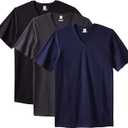KingSize Men's Big & Tall Cotton V-Neck Undershirt 3-Pack - Tall - 3XL, Assorted Basic