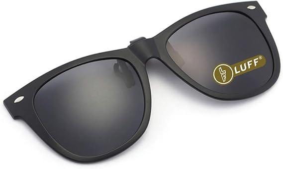 LUFF Polarization Clip-On Sunglasses Unisex-Elegant&Comfortable Clips Flip up Myopic Sunglasses for Outdoor/Driving/Fishing