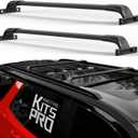 KitsPro 260lb Roof Rack Cross Bars for 2015-2020 Chevy Chevrolet Tahoe & Suburban, GMC Yukon, Cadillac Escalade, Matte Black Heavy Duty Aluminum Cargo Crossbar (ONLY FIT Factory Flushed Side Rails)