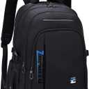 EKUIZAI Solid Color Trolley Backpack Schoolbag for Middle School Students Elementary Rolling Bag Daypack for Teen Boys (2-Wheels, Black Blue-a)