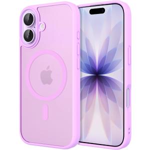 CACOE Magnetic Case for iPhone 17 6.3 inch-Compatible with MagSafe & Magnetic Car Phone Mount,Not Yellowing Anti-Scratch (Light Purple)
