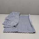 decorUhome Cozy Faux Fur Spring Throw Pillow Covers 18x18 Set of 2 Decorative Soft Plush Striped Modern Farmhouse Boho Couch Pillow Cases with Velvet Back for Sofa Bed Living Room, Grey Blue