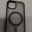 TORRAS Magnetic Kickstand for iPhone 13/ iPhone 14 Case [Compatible with MagSafe][Sturdy & Versatile Stand] Military-Grade Shockproof Translucent Slim Protective Anti-Fingerprint Anti-Scratch, Black