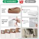 No Hook Shower Curtain and Liner Set,Mocha Brown Hotel Waffle Shower Curtain with Liner 75" L x 72" W
