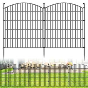 5 Panel No Dig Decorative Garden Fence 32" H x 11.8'L Outdoor Dog Barrier