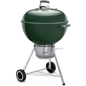 Weber Original Kettle Premium Charcoal Grill, 22-Inch, Green Outdoor BBQ Grill with BuiltIn Thermometer, Heat Control Dampers & OneTouch Cleaning System
