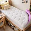 BDEUS 4 Inch Dual Layer Mattress Topper Twin XL Size, 2 Inch Cooling Gel Memory Foam and 2 Inch Soft Pillow Top Pad Cover, Mattress Pad for Back Pain Relief