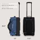 Pacific Gear Duffel Bag with Rolling Wheels, Navy, 21 Inch