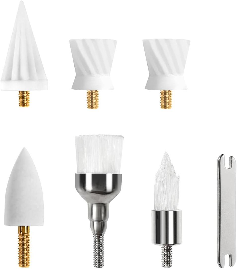 Replacement Heads for Tooth Polisher, Teeth Tartar Remover Accessories, 6 Varied Brush Heads Replacement Heads Kit