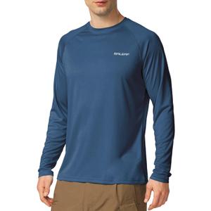 baleaf Men's Sun Protection Shirts UV SPF UPF 50+ Long Sleeve Rash Guard Fishing Running Quick Dry Lightweight (X-Large, 01-bluish Violet)