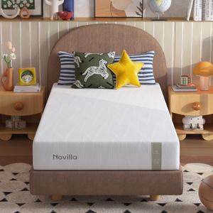 Novilla 8 Inch Twin Mattress, Gel Memory Foam Twin Bed, Upgraded Support | Enhanced Stability, Gel Memory Foam for Cooling Night, Pressure Relief, CertiPUR-US Certified