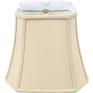 Royal Designs, Inc. BSO-705-16BG Square Cut Corner Bell Basic Lamp Shade, 9 x 16 x 13, Beige