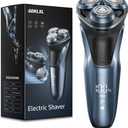 Rechargeable Electric Razor for Men: IPX7 Waterproof Shaver - 1.5H Fast Charge, 4D Flex Precision Blades with Pop-Up Trimmer - Gentle on Sensitive Skin, Travel-Friendly