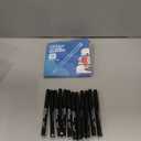 YISAN Black Dry Erase Markers Ultra Fine Tip,0.7mm Extra Fine Point, Whiteboard Markers with Erasers,Low Odor,70573