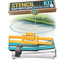 STENCILIT Basketball Court Stencil Kit for Concrete - Heavy Duty Plastic, Professional Kit for Driveway & Concrete, Reusable, Easy Assembly, Key & 3Point Lines Basketball Stencil