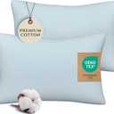 Pobibaby - 2 Pack Premium Toddler Solid Pillowcase Sized 13"x 18" - Ultra Soft Jersey Knit - Crib Pillow, Kids Pillow, Travel Pillow Case Cover (Baby Blue)
