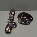 Ergonomic Mouse Pad with Wrist Rest and Keyboard Wrist Rest, Wrist Rest for Computer Keyboard, Easy Typing, Pain Relief, Black Mouse Pad with Wrist Support for Gaming,Office, Laptop, Garden Flowers