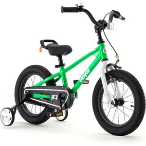RoyalBaby Kids Bike Freestyle Classic 12 14 16 18 Inch Children Bicycle for Ages 3-10 Years Toddler to Big Kids (Green)