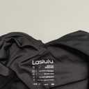LASLULU Womens One Piece Swimsuit Padded Sexy V Neck Swim Suits Modest Tummy Control Bathing Suits (Small, Black)