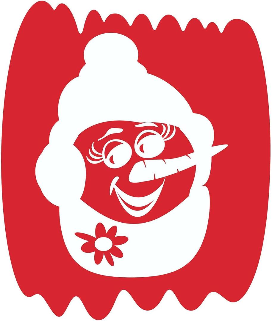 Cute Cartoon Snowman Vinyl Wall Kids Decor Home Wall Decoration Adorable Cartoon Snowman - Size: 16 in x 20 in (Multi)