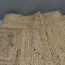 Hausattire Hand Woven Jute Braided Rug, 2'x3' Natural, Reversible Boho Entry Area Rugs for Kitchen, Living Room I Farmhouse Indoor Outdoor Decorative Floor Rug, 24x36 Inches