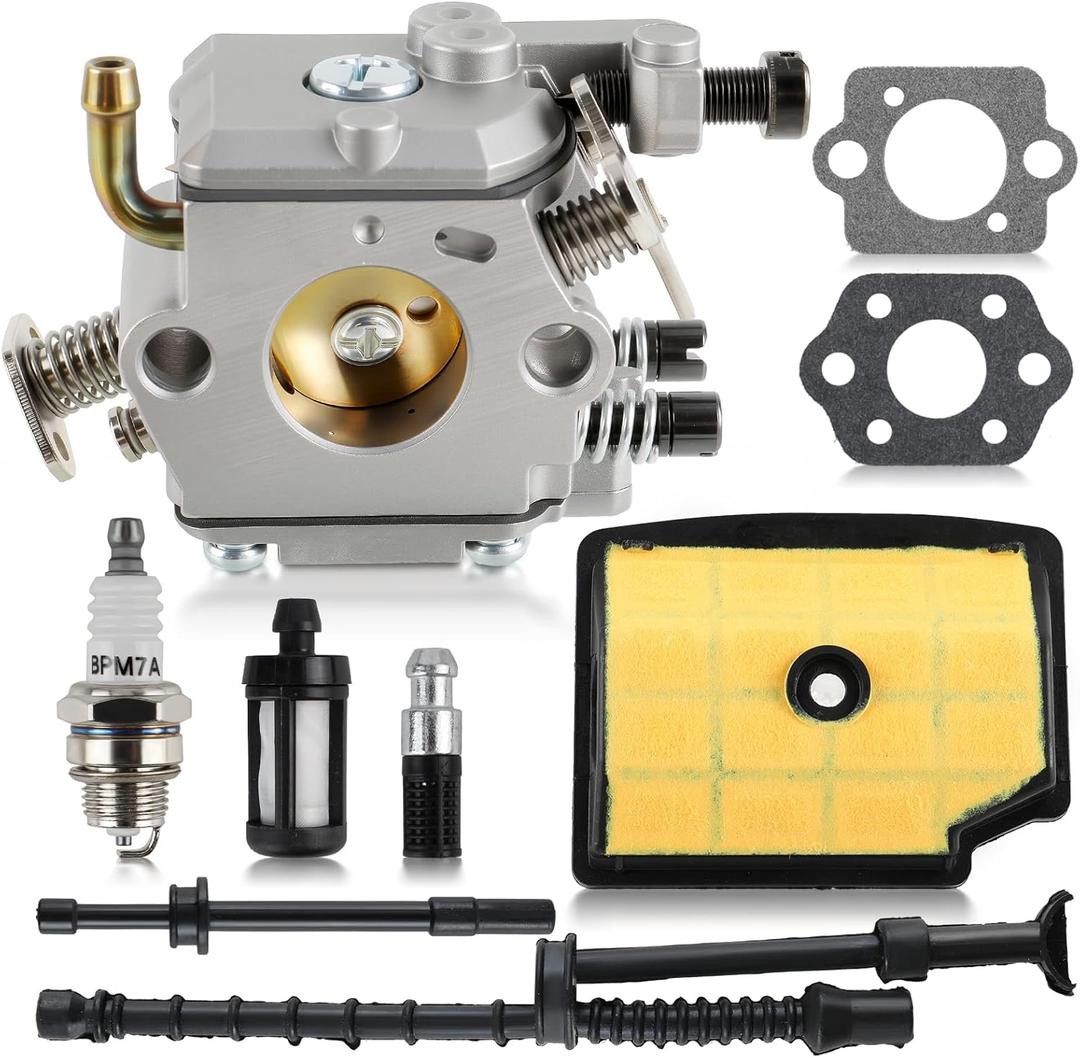 Carbhub MS200 Carburetor for Stihl MS200 MS200T 020T 020 Chainsaw Carb with Air Filter Fuel Line Hose, C1Q-S126B Carburetor Replace 1129 120 0653, MS200T Carburetor