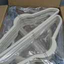 HOUSE DAY Ivory Velvet Hangers 50 Pack - Non Slip Felt Hangers Closet Essentials, Premium Space Saving Hanger, Gentle on Clothes, Sturdy Shoulder Design