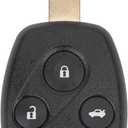 Vurkcy Keyless Entry Remote Control Uncut Car Ignition Key Fob Compatible with Honda Accord 2003-2007, Replacement for OUCG8D-380H-A, 4 Button