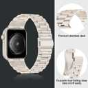 Iiteeology Lightweight Stainless Steel Band Designed for Apple Watch Series 1-11, 42mm, 41mm, 40mm, 38mm, SE2&SE3, Replacement iWatch Bands for Women,Starlight