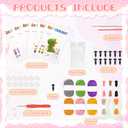 VBNVBN 6Pcs Crochet Kit for Beginners Crochet Animal Kits with Step by Step Videos Tutorials DIY Amigurumi Knitting Kit Complete Starter Set with Yarn Hook Birthday Holiday Crafts Gift for Adults