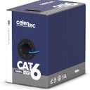 celertec CAT6 Ethernet Cable, 500ft, 23AWG Solid Bare Copper, Unshielded Twisted Pairs(UTP), 550MHz, ETL Listed &CMR Riser Rated, Indoor, Bulk Ethernet Cable -Blue
