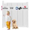 BabyDan Guard Me, Auto Retractable Stair Gate, Fits openings between 55-89 cm/21.65-25 in, White, Made in Denmark - Baby Gate/Safety Gate (Pet Gate/Dog gate)
