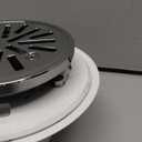 Delta 4 Inch Chrome Tile-In Round Shower Floor Drain with Gasket and Removable Drain Gate, Chrome DT061411