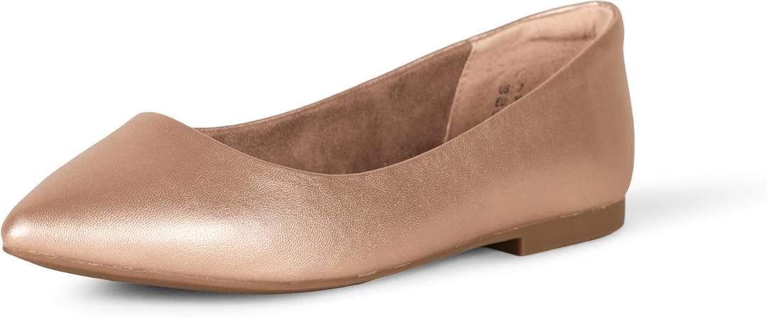Amazon Essentials Women's Pointed-Toe Ballet Flat (9.5 Wide)